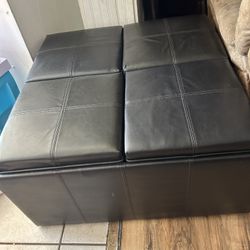 Convertible Storage Ottoman with Flip-Top Tray – Multi-Functional