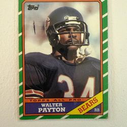 Walter Payton 1986 Topps Football 🏈 card