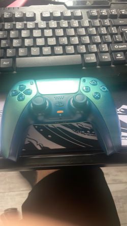 Sony ps5 green sparkled controller