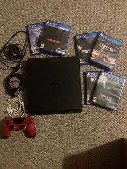 Sony PlayStation 4 Slim 1TB + 6 games and all accessories