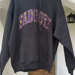 JUNIOR H SAD BOYZ BLACK HOODIE SZ MEDIUM  RHINESTONES  SUPREME UNDFTD FUERZA