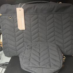 BAGSMART 15-16 inch Laptop Sleeve with Handle, Puffy Padded Laptop Case Bag, Portable MacBook Case Sleeve Fitted with MacBook Air 15.6 inch, MacBook p