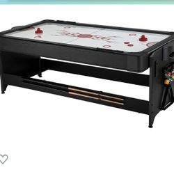 2-in-1 Air Hockey & Billiards Table 