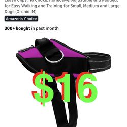 Essential Dog Harness, No-Pull Pet Vest with 3 Leash Clips, No Choke, Reflective, Adjustable and Padded, for Easy Walking and Training for Small, Medi