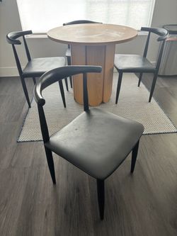 FOUR dining chairs