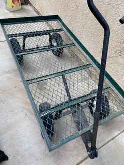 Green Steel Utility Cart