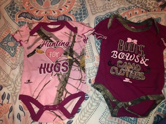 0-3 month camo onesies