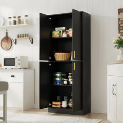 Kitchen Pantry Cabinet, 71" Tall Storage Cabinet, Freestanding Cupboard
