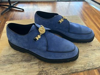 Hush Puppies Blue Suede Loafers Size 10.5