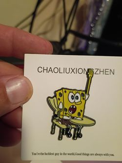Metal SpongeBob Pin