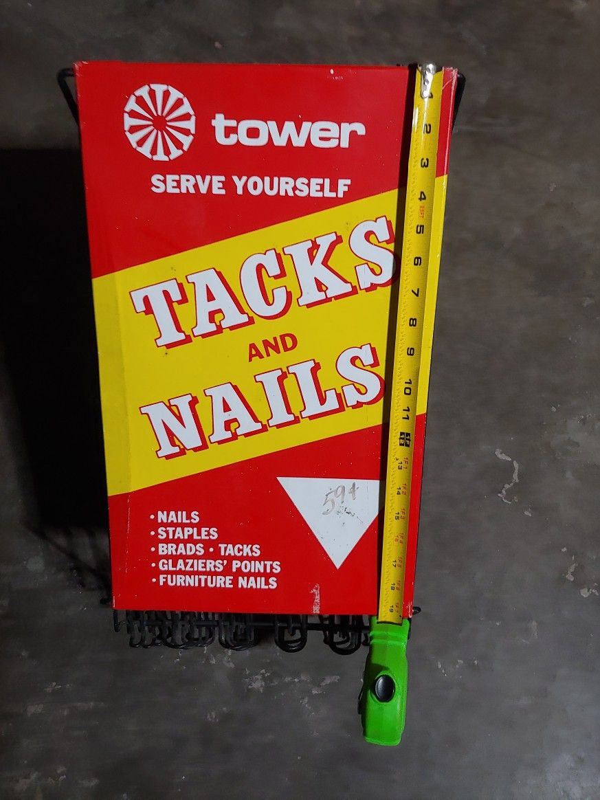 Tower vintage metal sign signage display