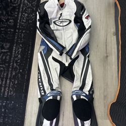 Teknic Speedstar Kangaroo Leather One-Piece Motorcycle Racing Suit - Size US 44 / Euro 54