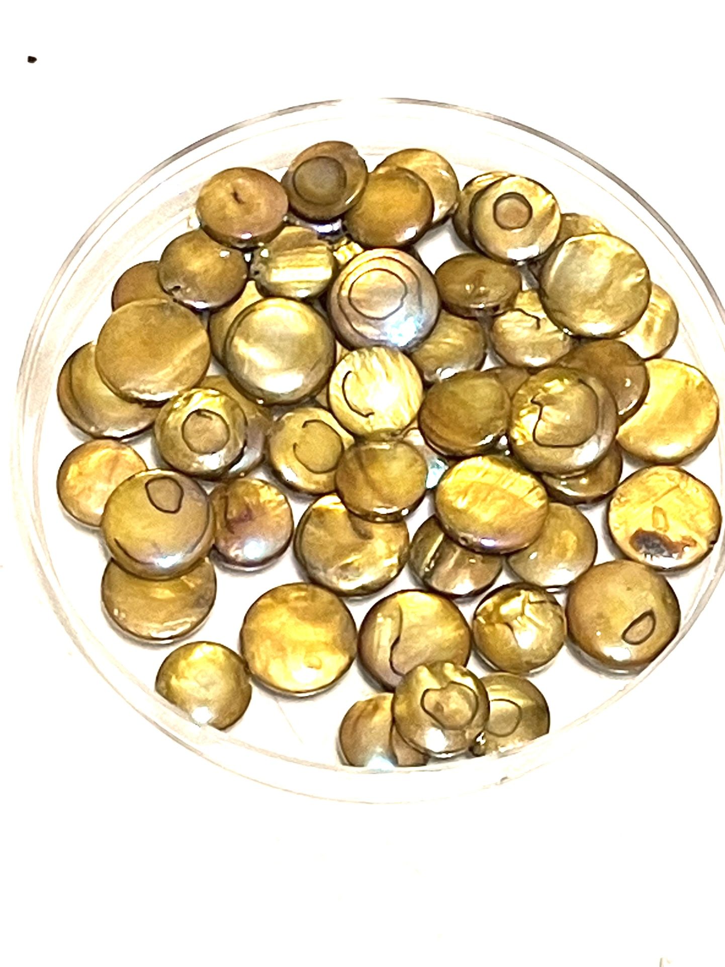 Lot Of 53 Brown Mother Of Pearl Beads