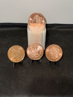 1 oz x20.999 Pure Copper Morgan Dollar Design Rounds