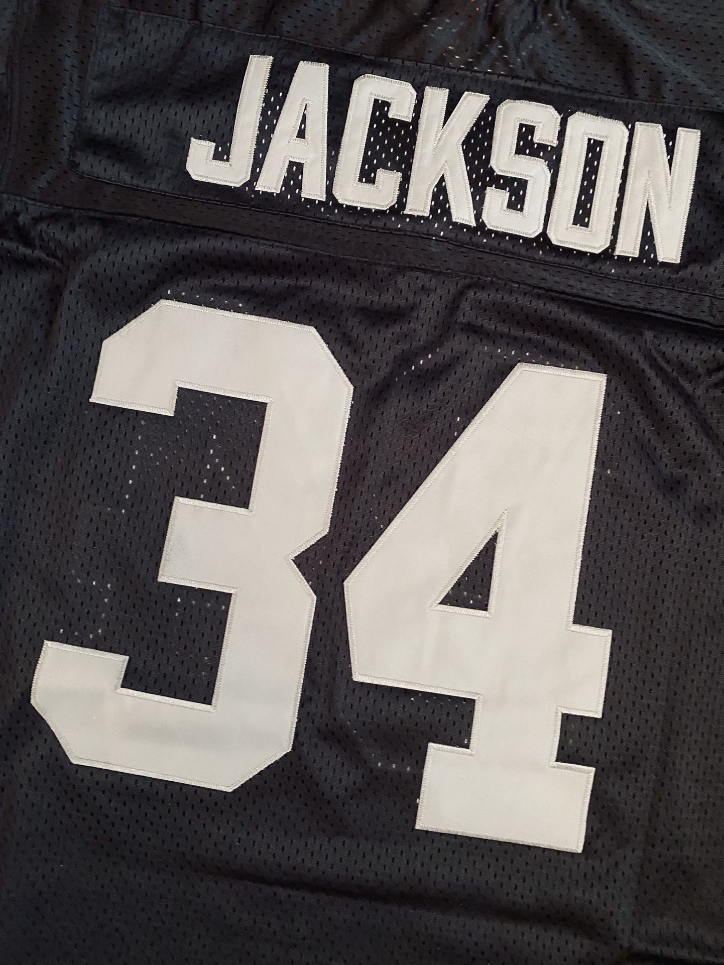 Black Bo Jackson Oakland Raiders # 34 Mitchell and Ness Jersey