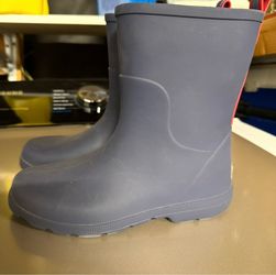 Navy Blue Rubber Rain Boots boys size2/3