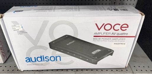Audison Voce AV quattro is an 800W RMS four-channel car audio power amplifier