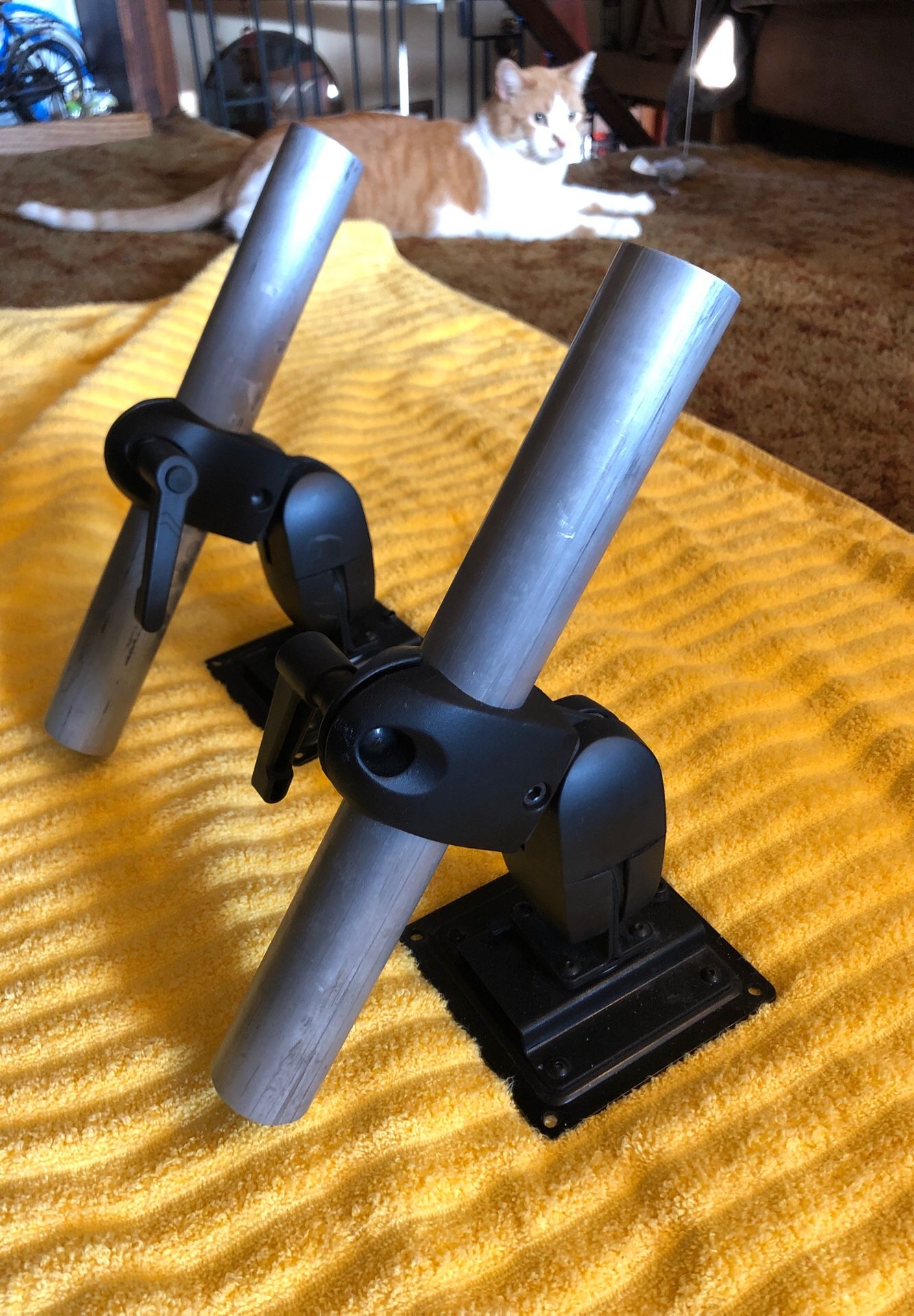 Heavy duty fishing pole holders