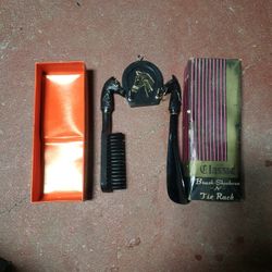 Vintage Classic Shoe Horn, Brush And Tie Rack