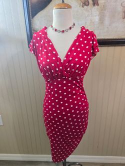Red polka dot dress capella