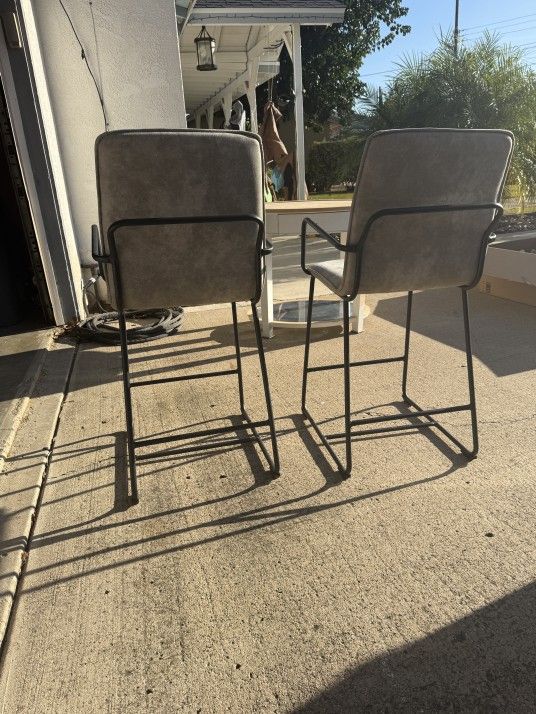 2 Living Spaces Suede Bar Stools