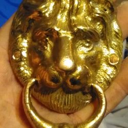 4" Vintage Solid Brass Door Knocker 