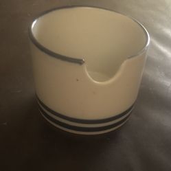 Dansk Vintage Sugar Bowl. Blue And White Details 