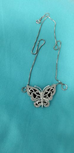 Diamond butterfly necklace SS
