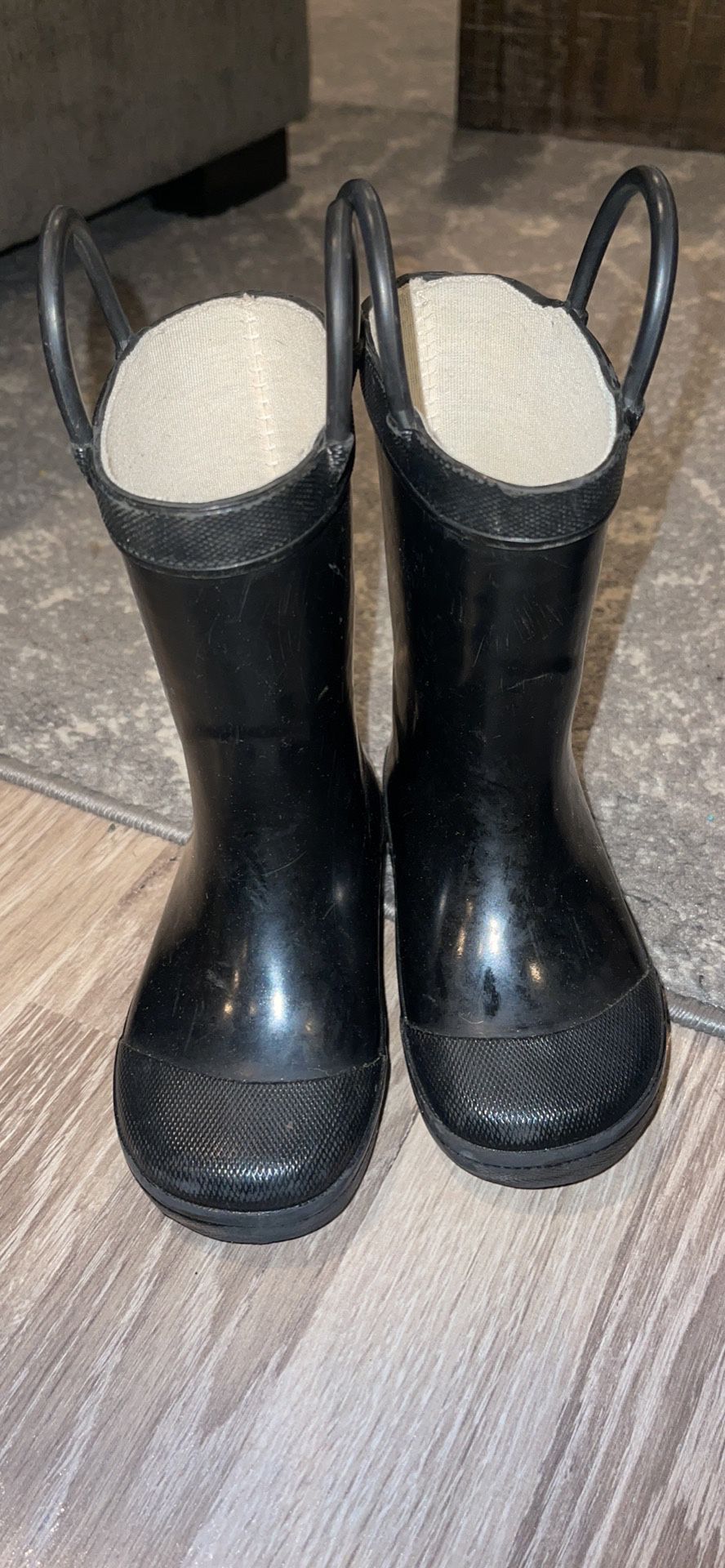 Toddler Boys Black Rain Boots Size 7