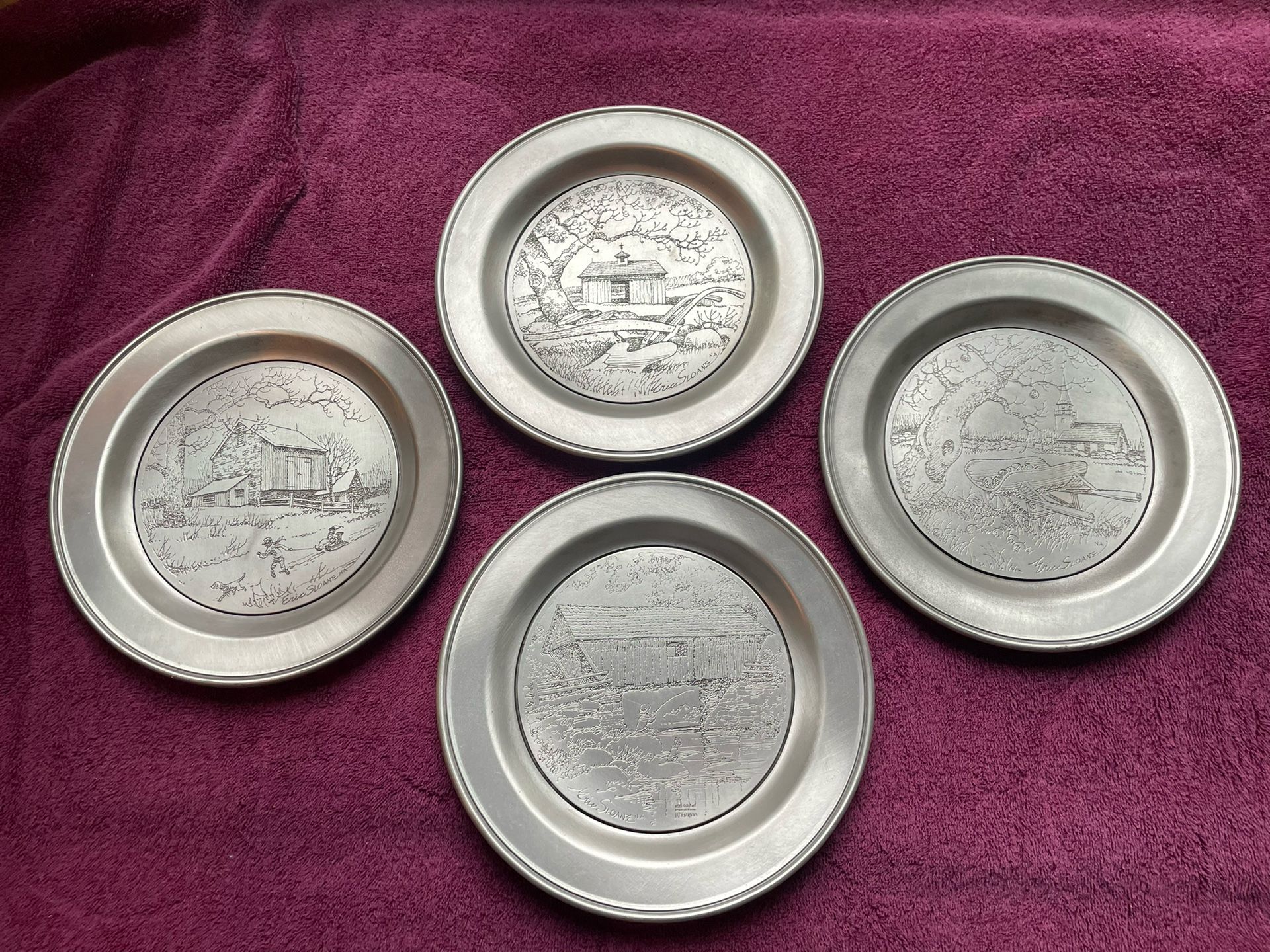 Pewter Plate Set