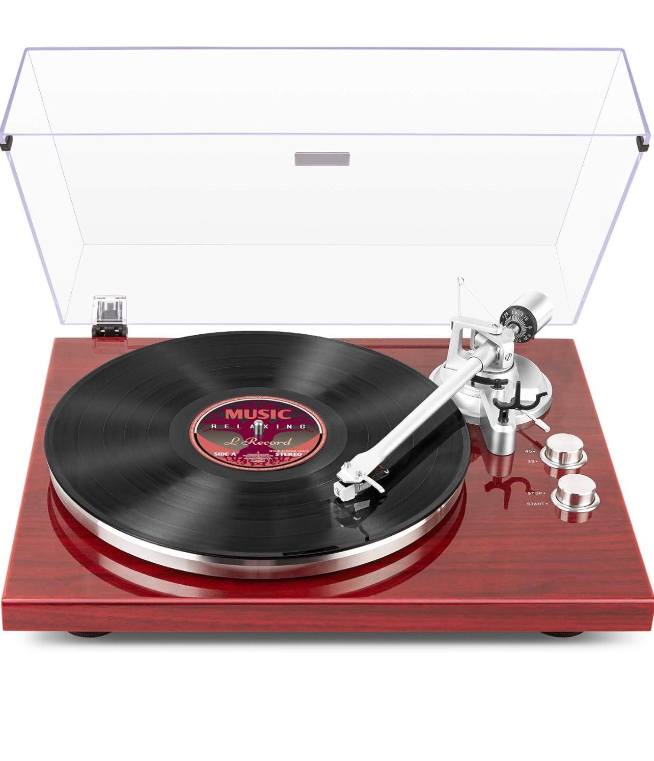 1 by ONE Belt Drive Turntable w/Bluetooth Connectivity, Phono Pre-Amp USB Output