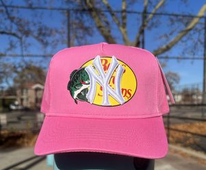 Pink Yankees X Bass Pro Shops Cap! Yankees & MLB Logo! Made By Cherry Picked Hats