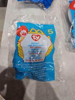 McDonald's TY Beanie Baby Rocket the Blue Jay