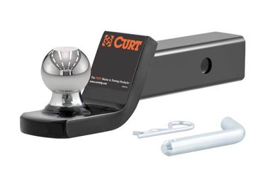 CURT 45134 Fusion Trailer Hitch Mount With 2-Inch Ball & Pin, Fits 2-In Receiver, 7,500 Lbs, 2" Drop