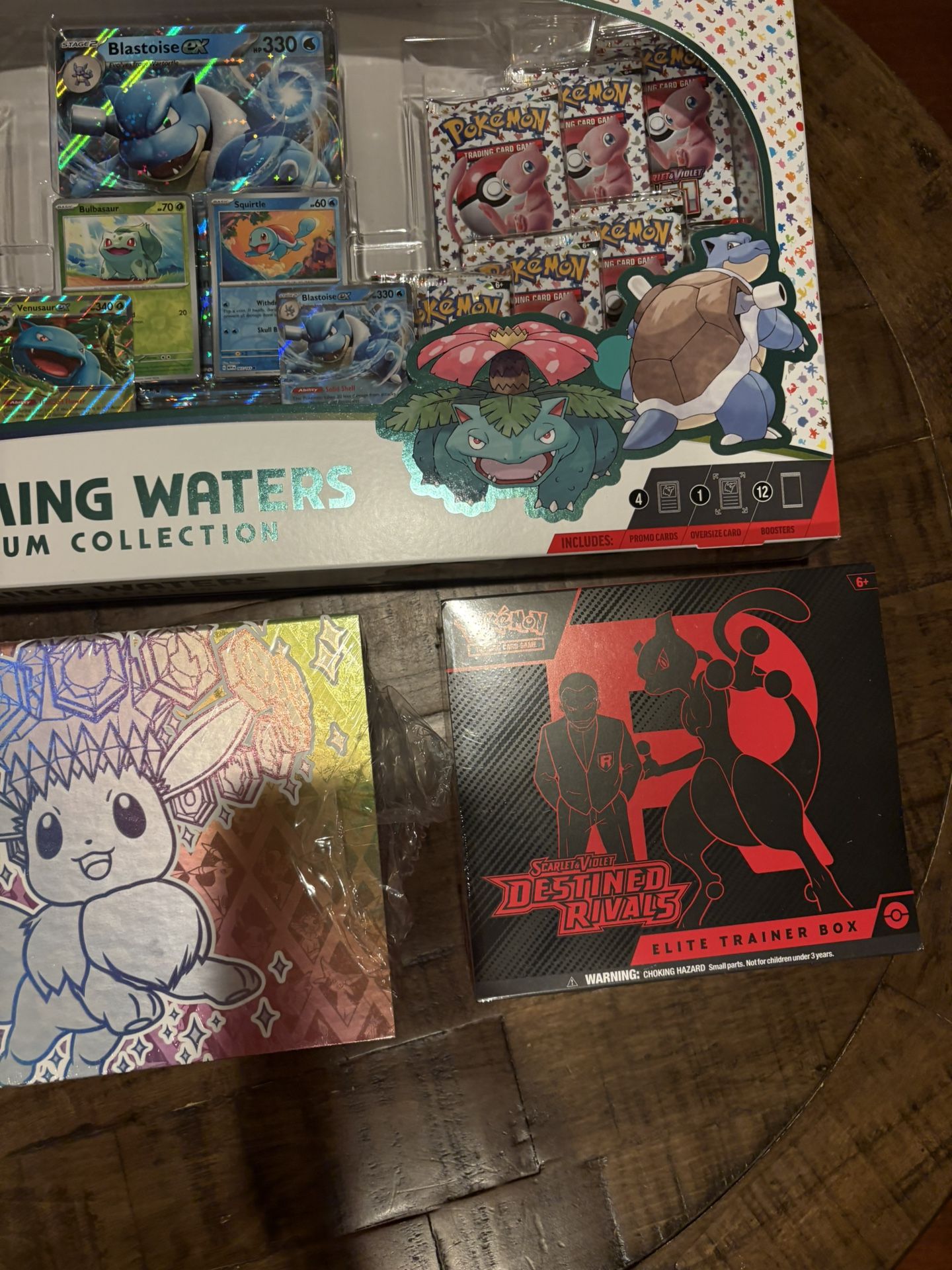 Pokemon 151 Blooming Waters Premium Collection Brand New, Destined Rivals ETB, Pokemon Prismatic Evolution Super-Premium Collection