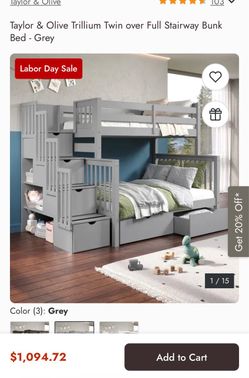 Bunk bed twin over full