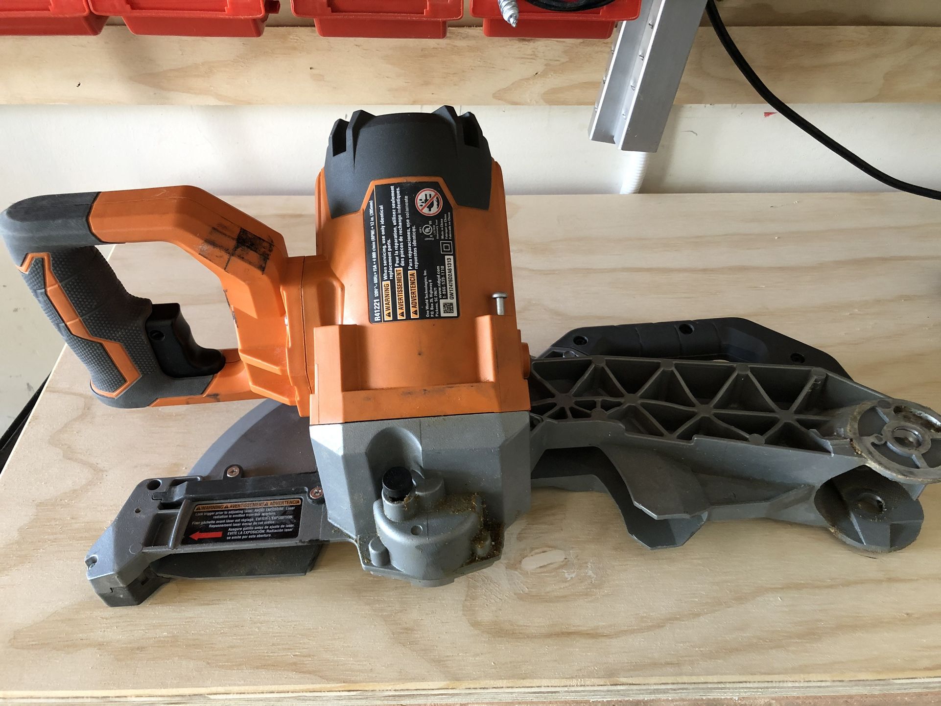 Ridgid r41221 12 inch miter saw upper arm parts