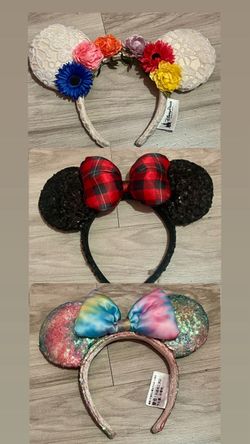 Disney Parks Minnie Mouse Ears Headbands – Set of 3