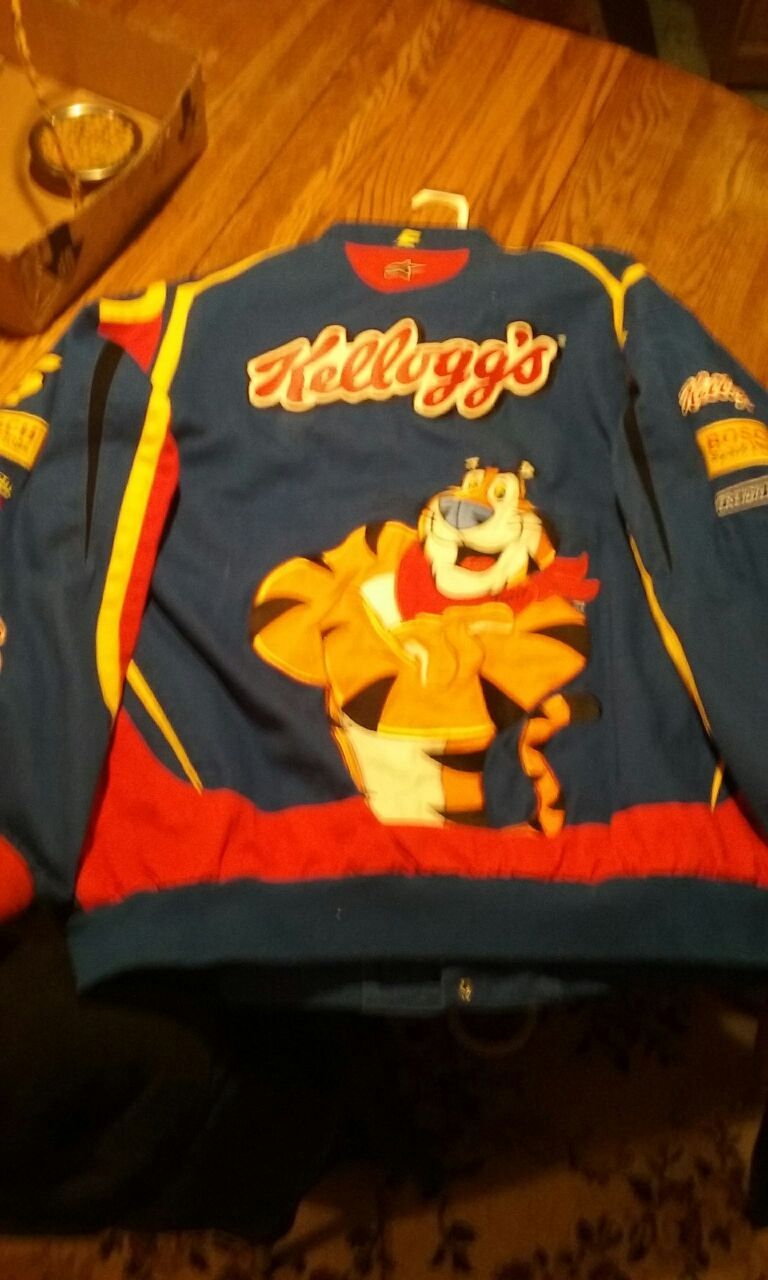 3xl Kelloggs FROSTED FLAKES ( TONY the TIGER )NASCAR RACING JACKET