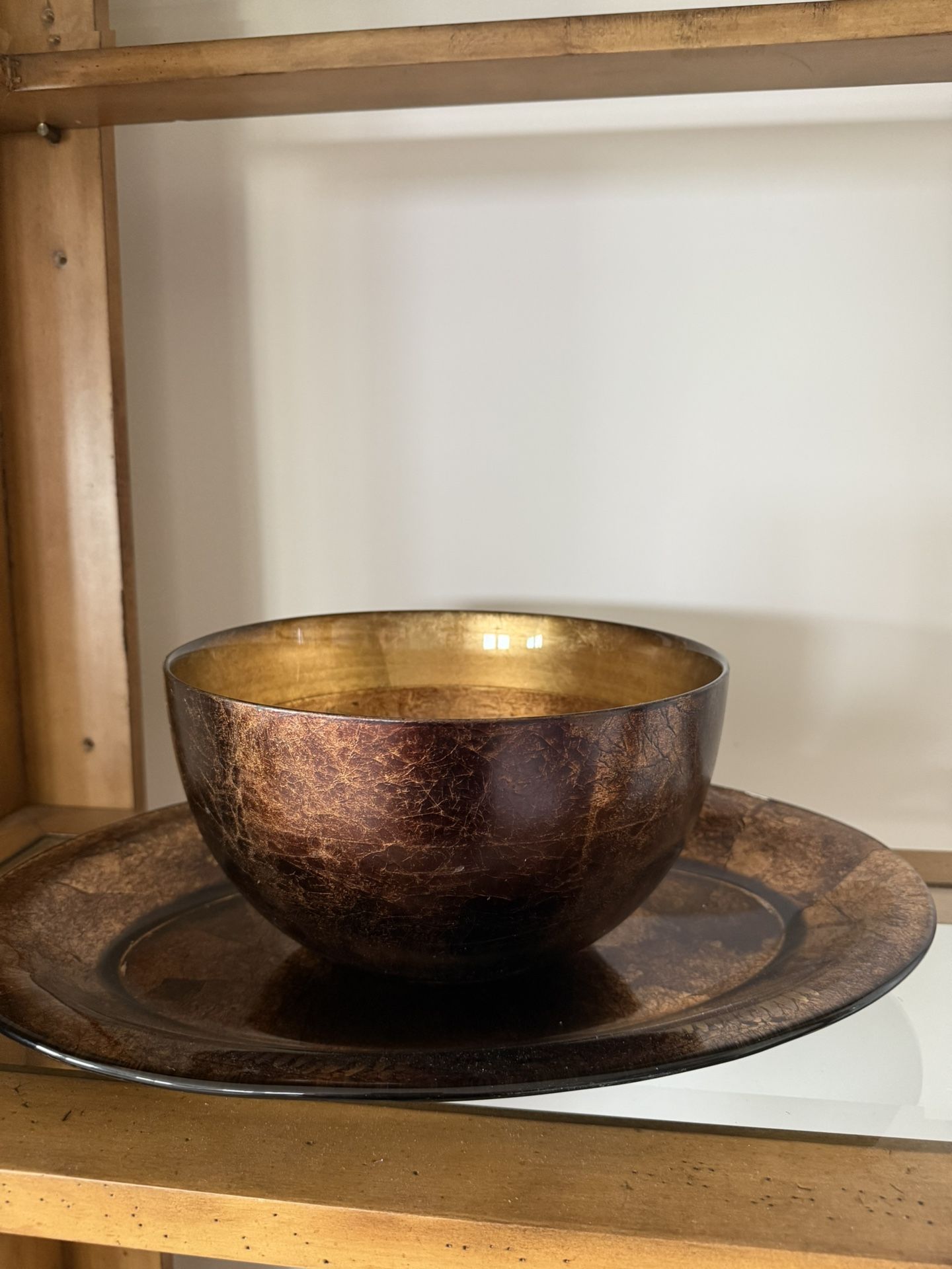 Beautiful Glass Pieces. Serving Bowl And Platter