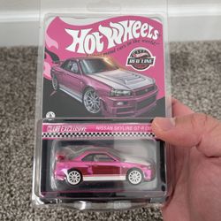 Hot Wheels 2023 RLC Exclusive Pink Editions Nissan Skyline GT-R BNR34 NEW/SEALED