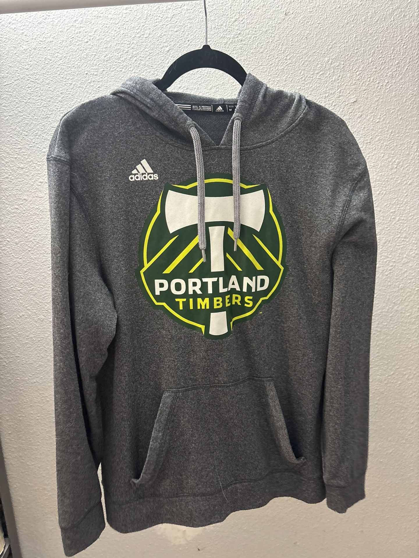 Portland Timbers Adidas Gray Hoodie Size Large