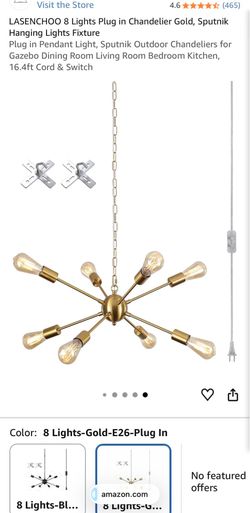Plug in ceiling light