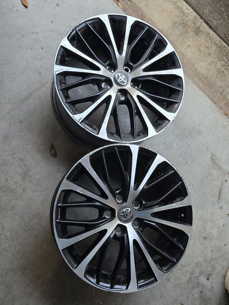 2018 2022 TOYOTA CAMRY MACHINED BLACK RIMS for Sale in Katy, TX OfferUp