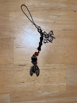 Gothic Skeleton Ribcage Phone Charm Strap