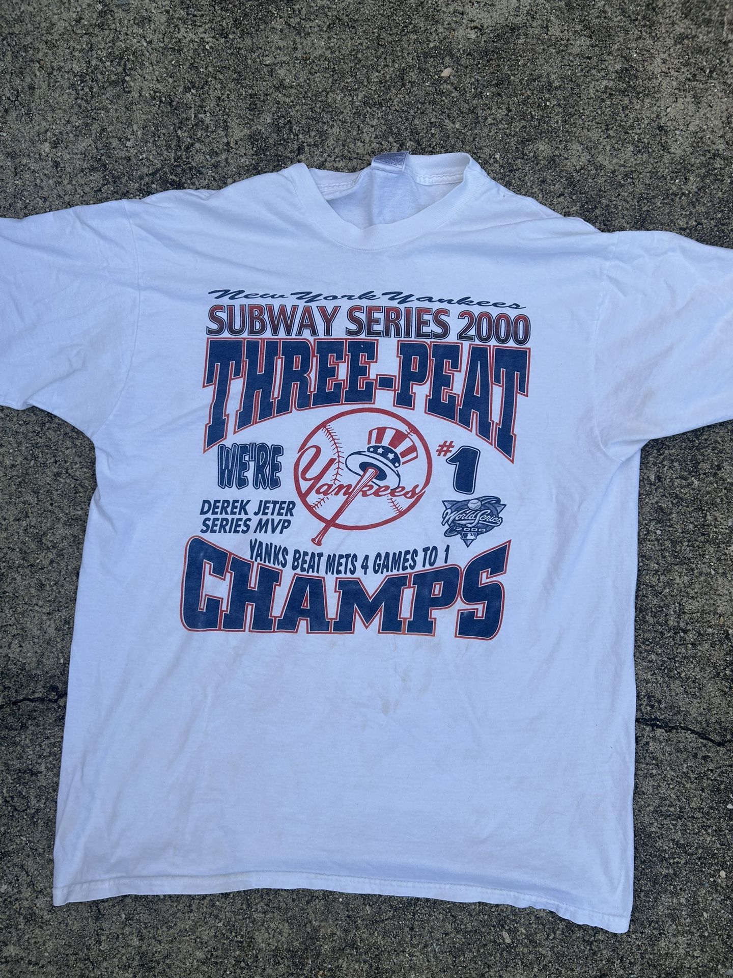 VINTAGE yankees Subway Series 2000 Three-peat