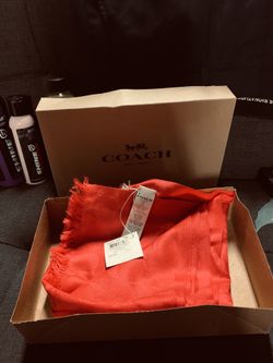 BRAND NEW RED COACH SCARF. Original price $150.