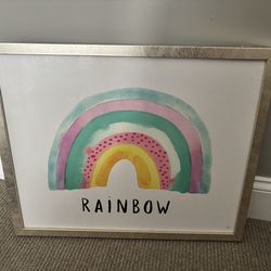 Kids Bedroom Playroom Nursery Classroom Print Home Decor - Rainbow