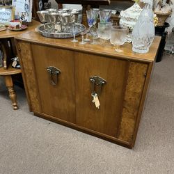 Mid Century Cabinet w/ Burlwood