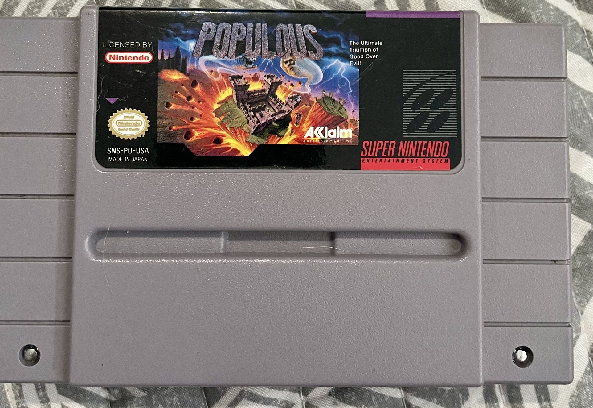Populous Super Nintendo Video Game